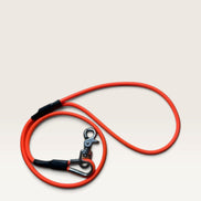 Red Maple K9 Gear vibrant orange waterproof dog training leash with a heavy-duty rust-resistant swivel snap hook.